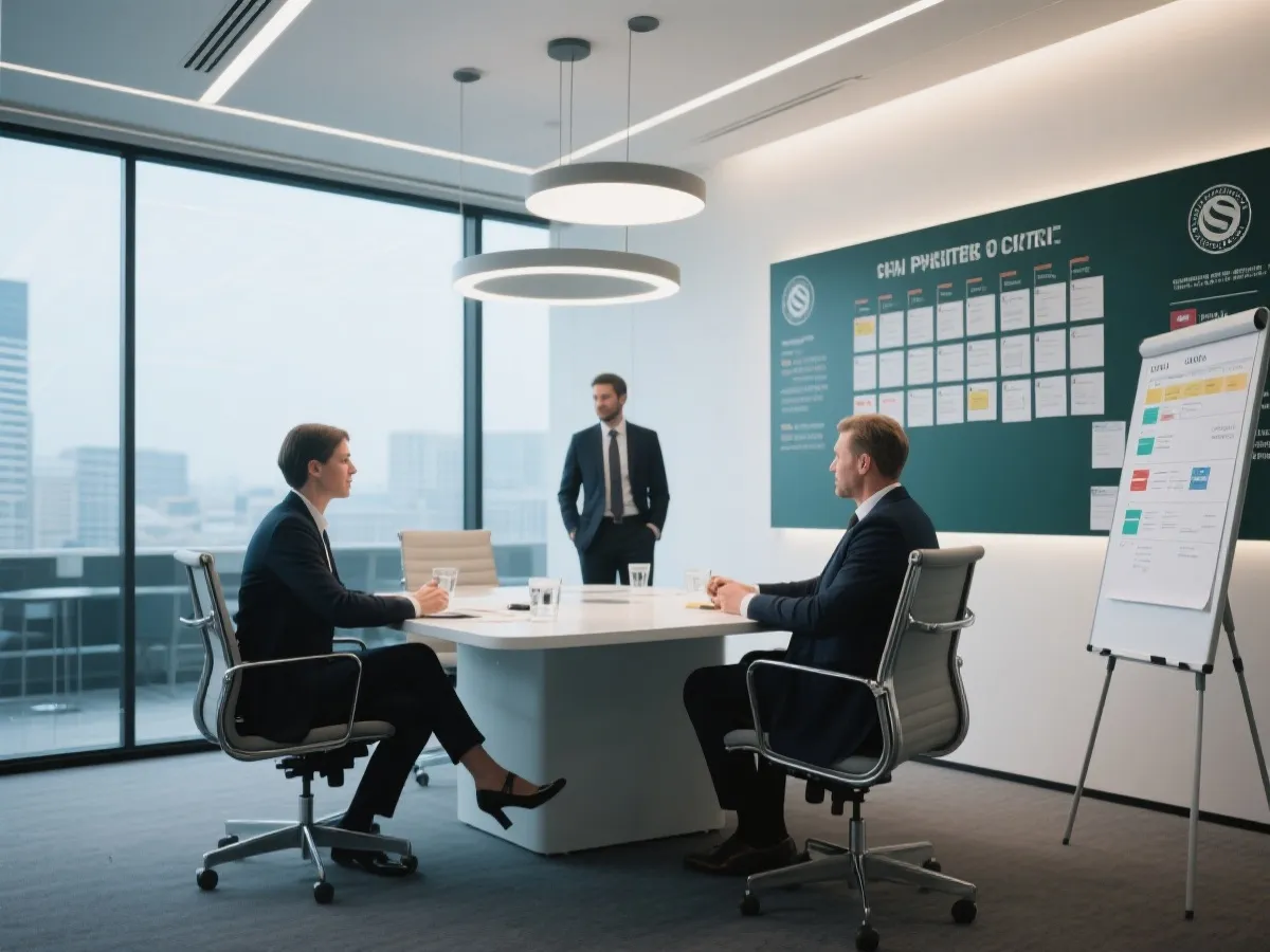 合作夥伴商務洽談示意